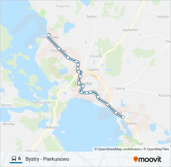 6 Bus Line Map