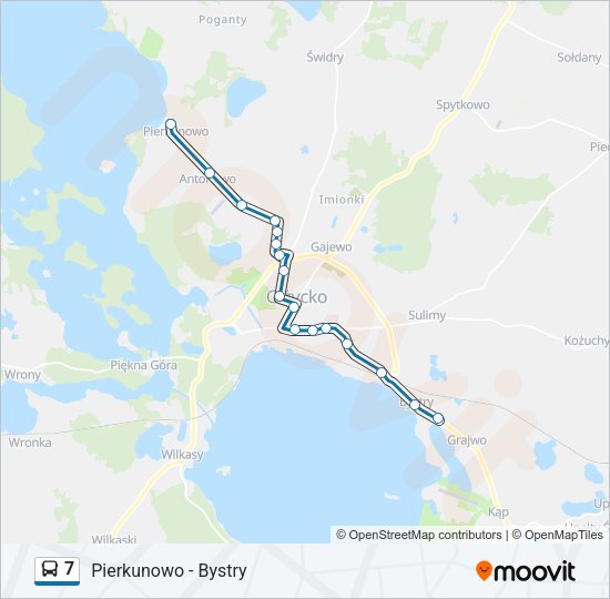 Автобус 7: карта маршрута