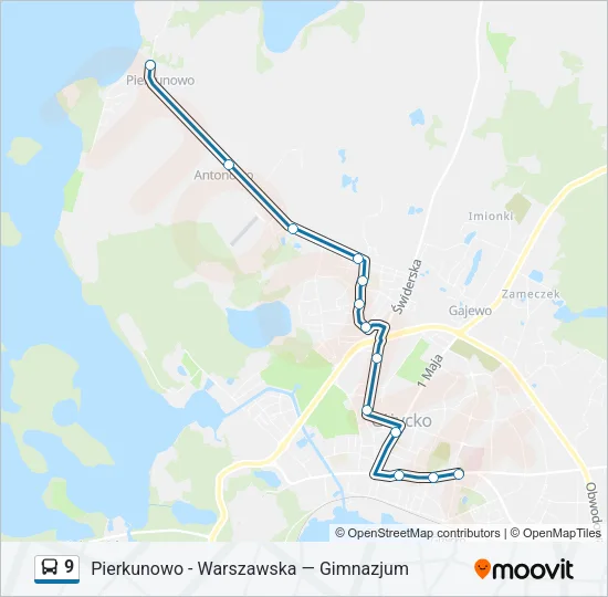 9 Bus Line Map