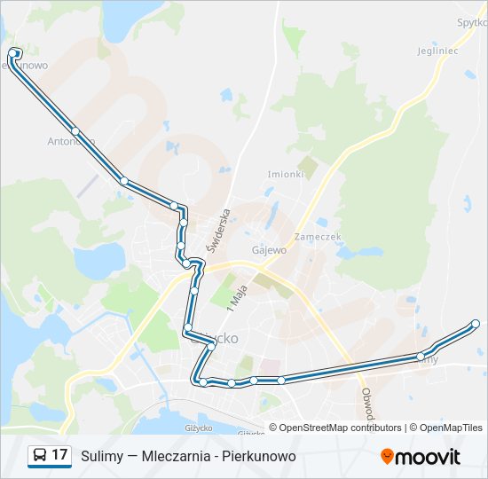 17 bus Line Map