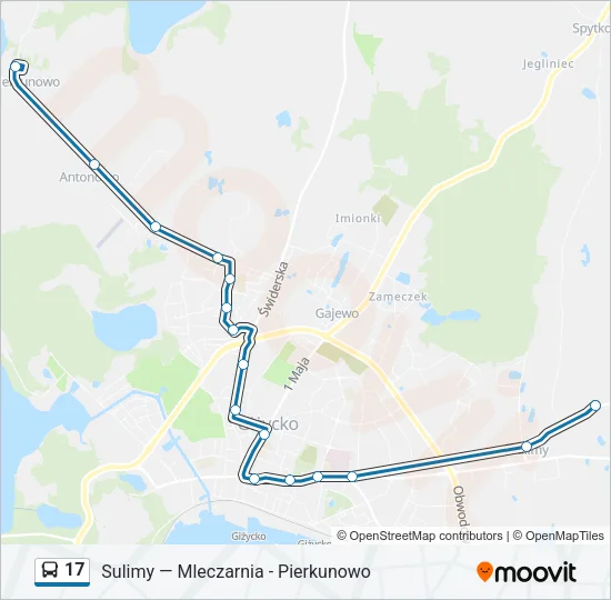 17 Bus Line Map