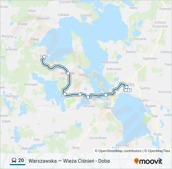 20 Bus Line Map