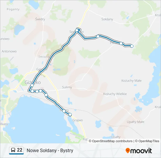 22 Bus Line Map