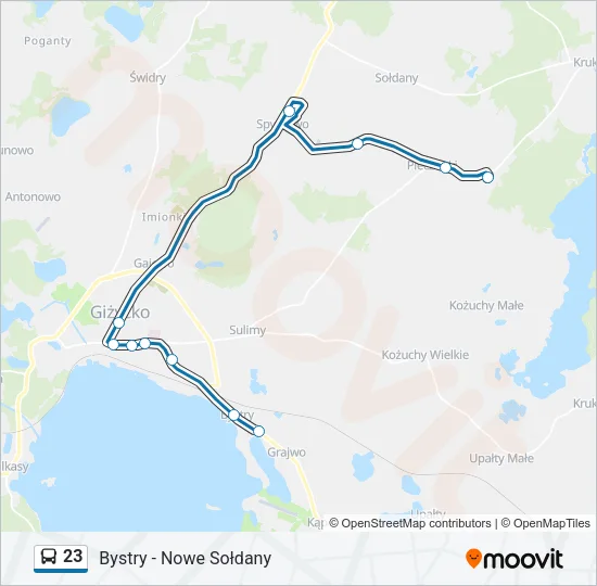Автобус 23: карта маршрута