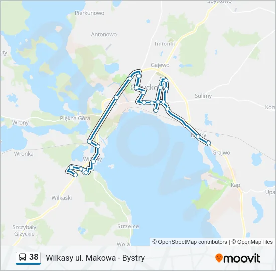 38 Bus Line Map