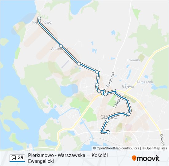 39 bus Line Map