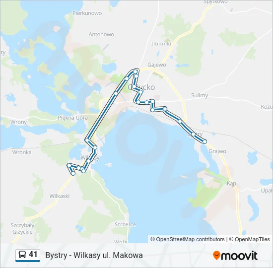 Автобус 41: карта маршрута