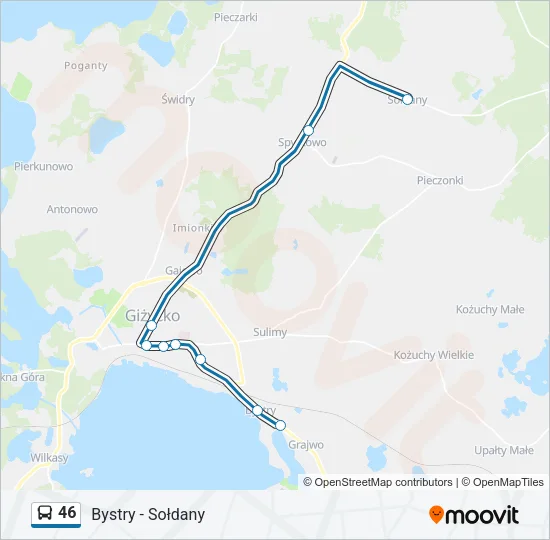 Автобус 46: карта маршрута
