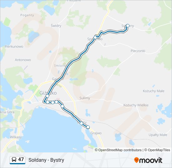 Автобус 47: карта маршрута
