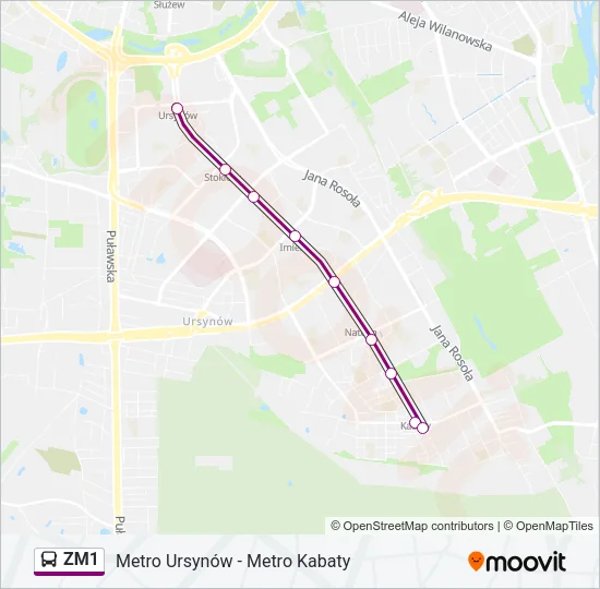 ZM1 Bus Line Map