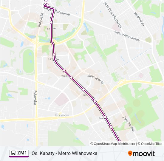 ZM1 bus Line Map