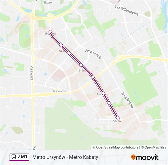 ZM1 Bus Line Map