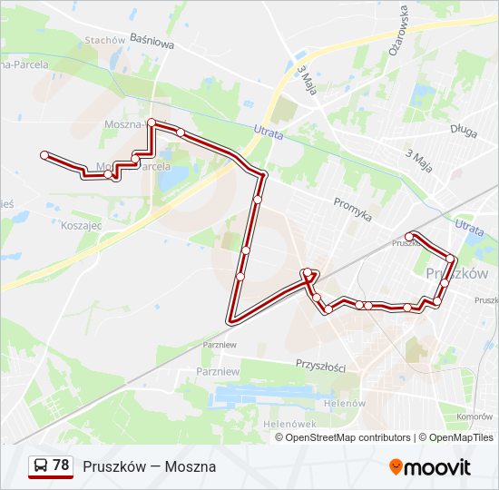 78 bus Line Map