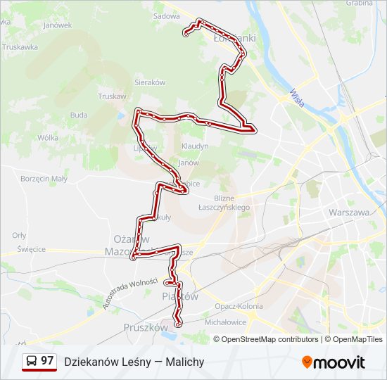 97 bus Line Map