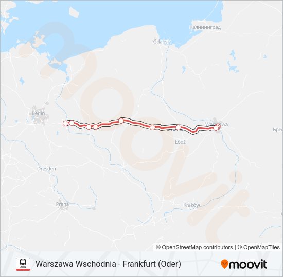 EIC EC 17000 Train Line Map