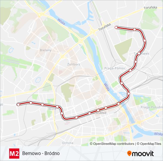 M2 metro Line Map