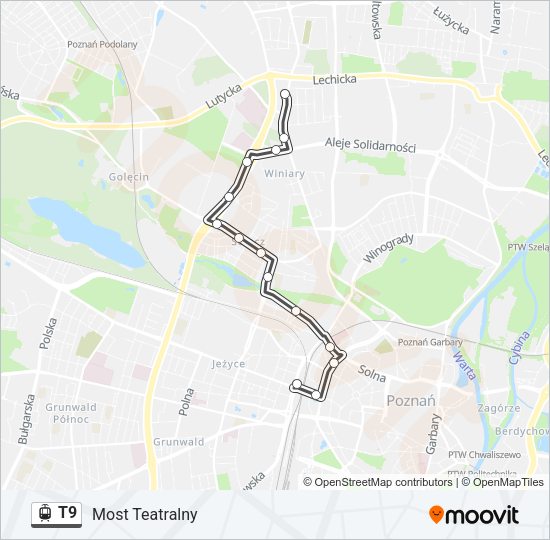 T9 light rail Line Map