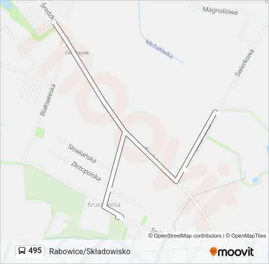 Автобус 495: карта маршрута