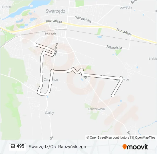 Автобус 495: карта маршрута