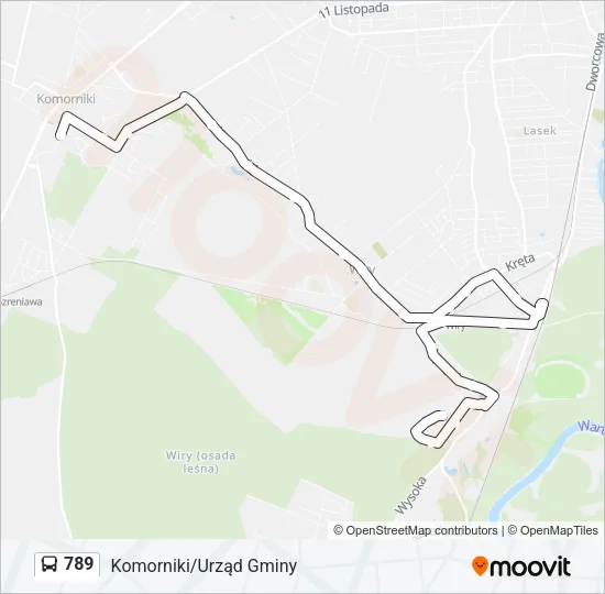 Автобус 789: карта маршрута