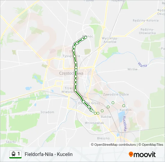 1 Light Rail Line Map