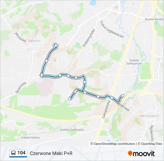 104 Bus Line Map