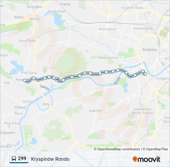 299 Bus Line Map