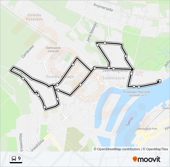 9 bus Line Map