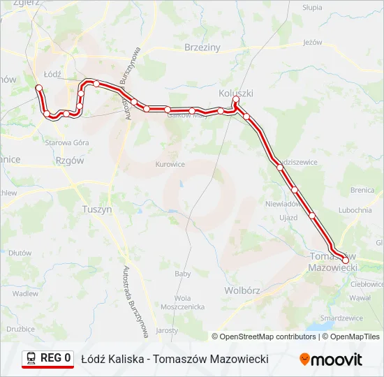 REG 0 Train Line Map