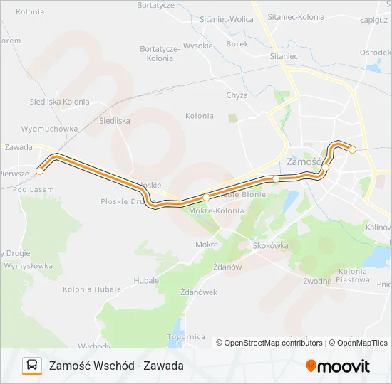 Автобус ZKA REG 0: карта маршрута