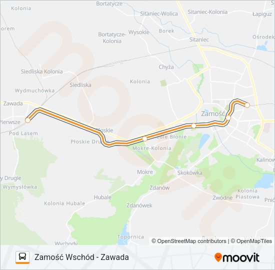 Автобус ZKA REG 0: карта маршрута