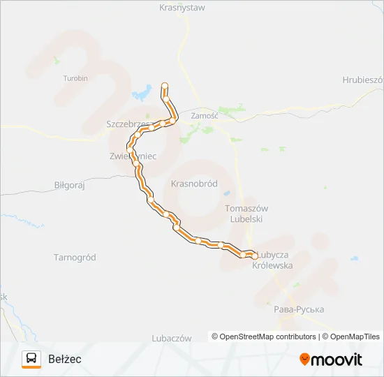 Автобус ZKA REG 1: карта маршрута