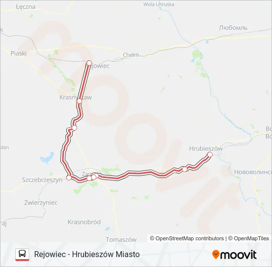 Автобус ZKA IC 22107: карта маршрута