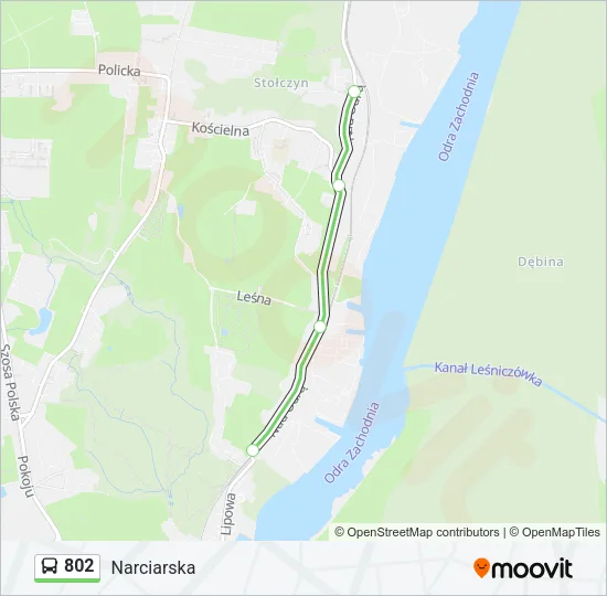 802 Bus Line Map