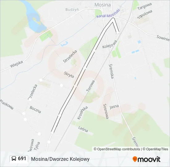 Автобус 691: карта маршрута