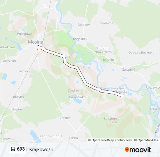 693 Bus Line Map