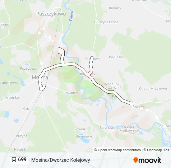 Автобус 699: карта маршрута