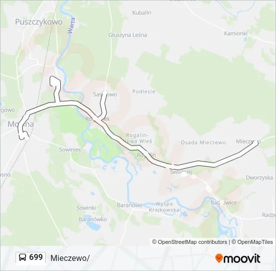 Автобус 699: карта маршрута