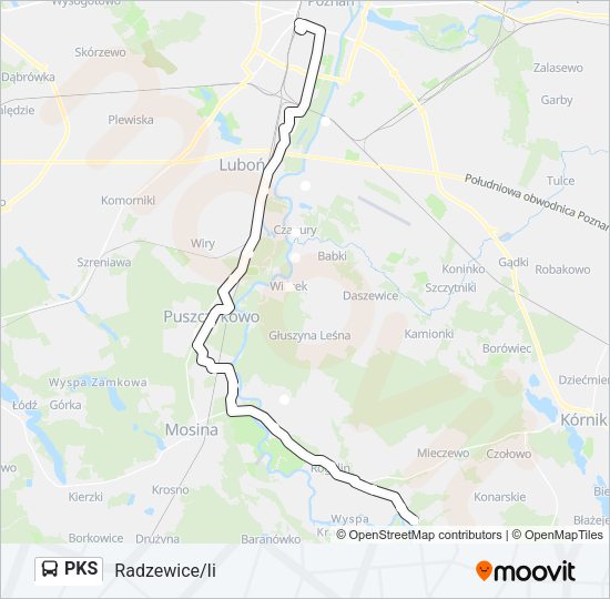 PKS Bus Line Map