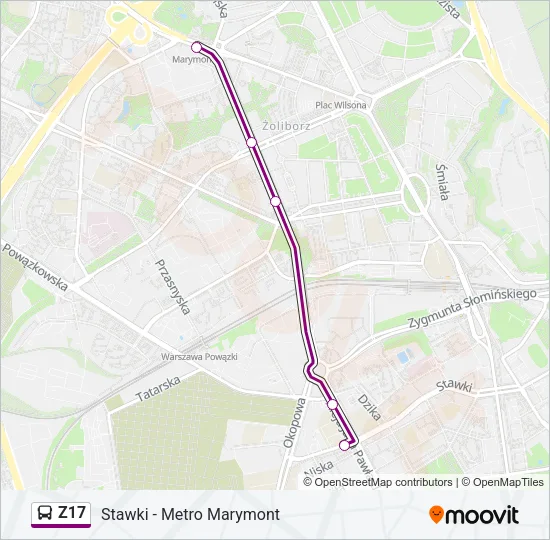 Z17 Bus Line Map