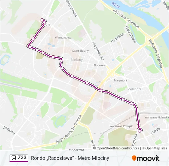 Z33 Bus Line Map