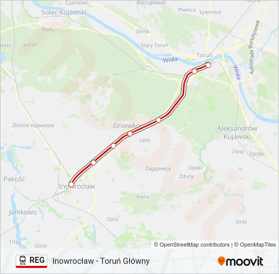 REG Train Line Map