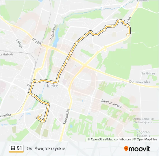 S1 Bus Line Map