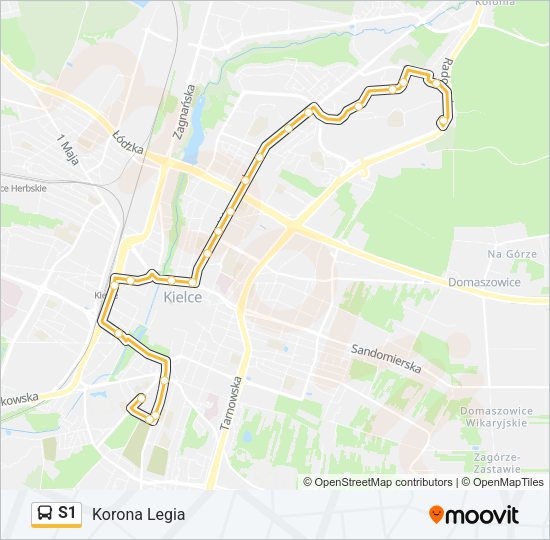 S1 Bus Line Map