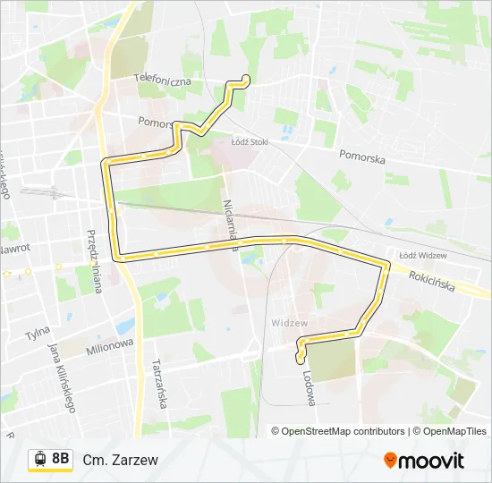 8B Light Rail Line Map