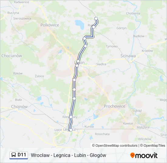 D11 Bus Line Map