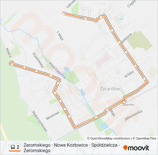Автобус 2: карта маршрута