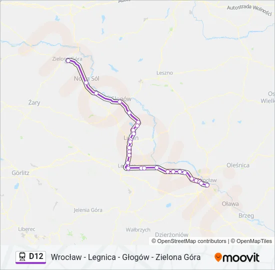 D12 Train Line Map