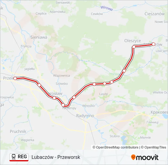 REG Train Line Map