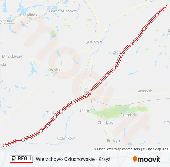 REG 1 Train Line Map